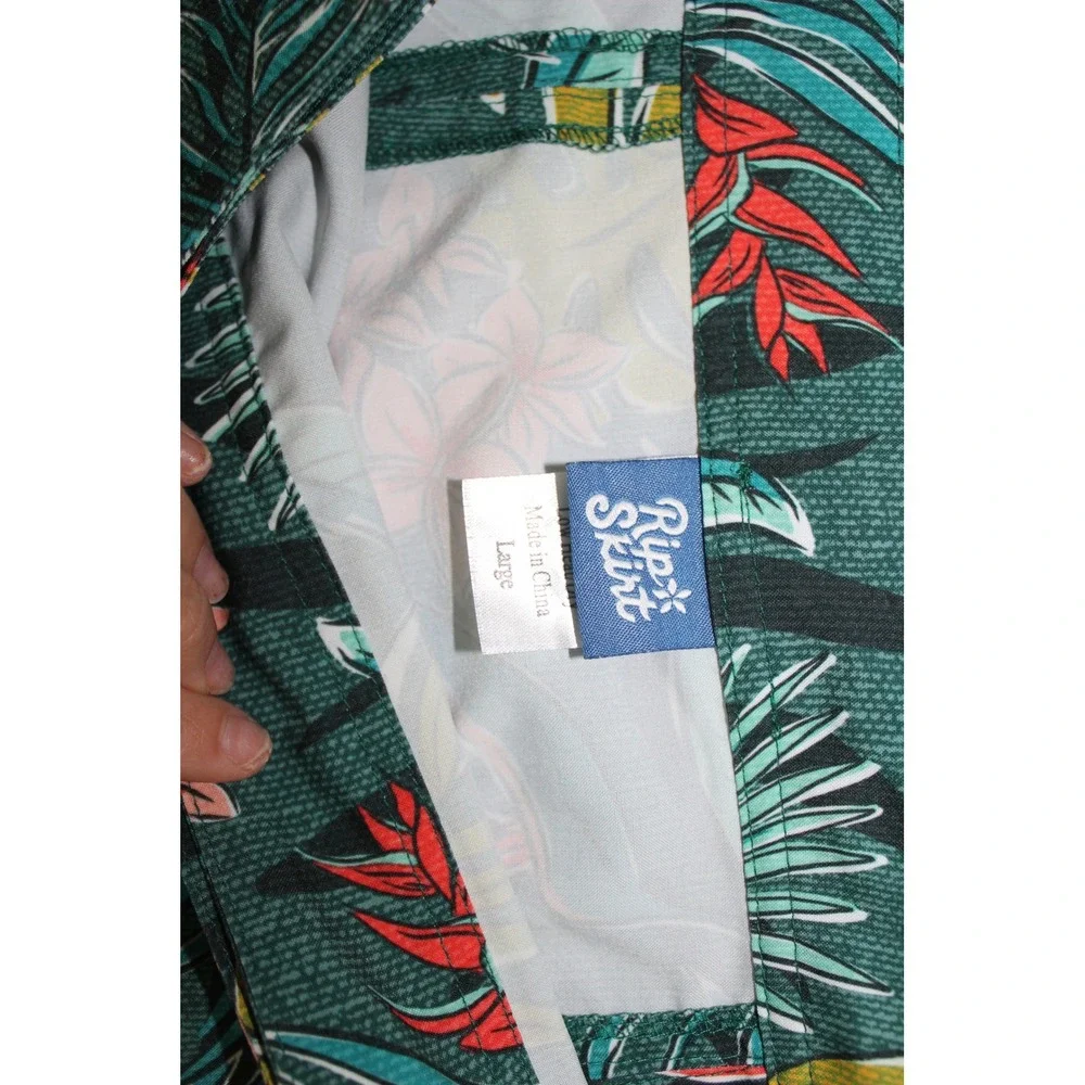 RipSkirt‎ Hawaii Women's Large Tropical Wrap Skirt and Sage Green T-Shirt Set